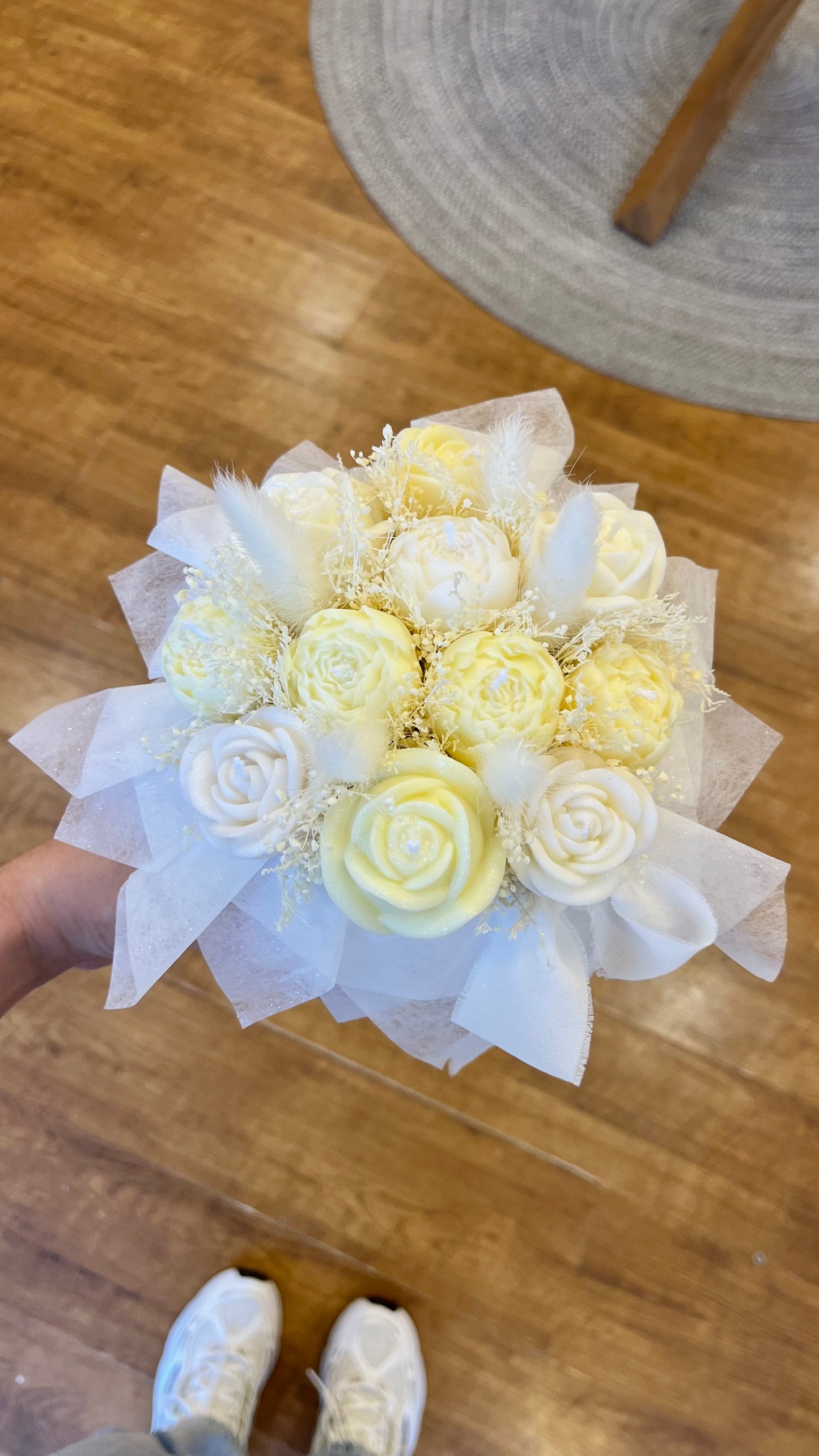 Spring candle bouquet