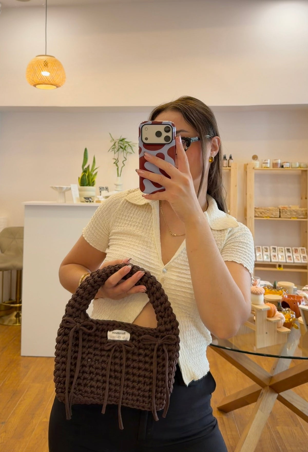 Brown handmade bag