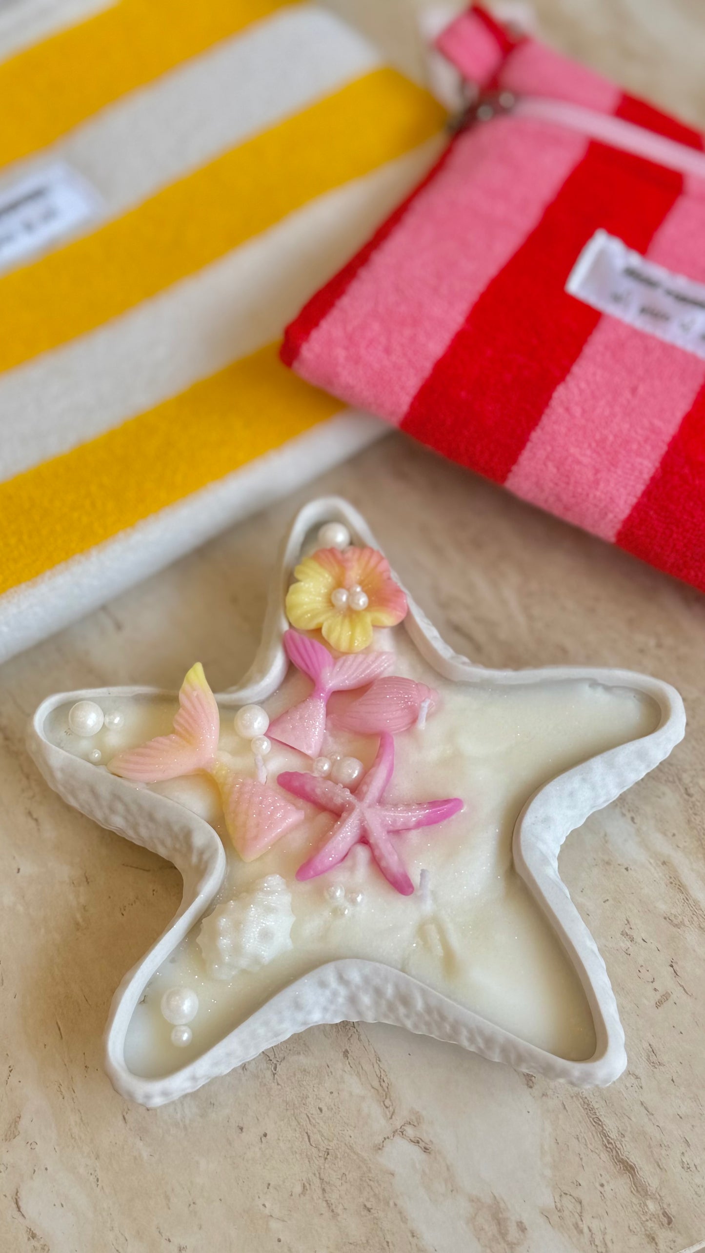 Ceramic starfish candle
