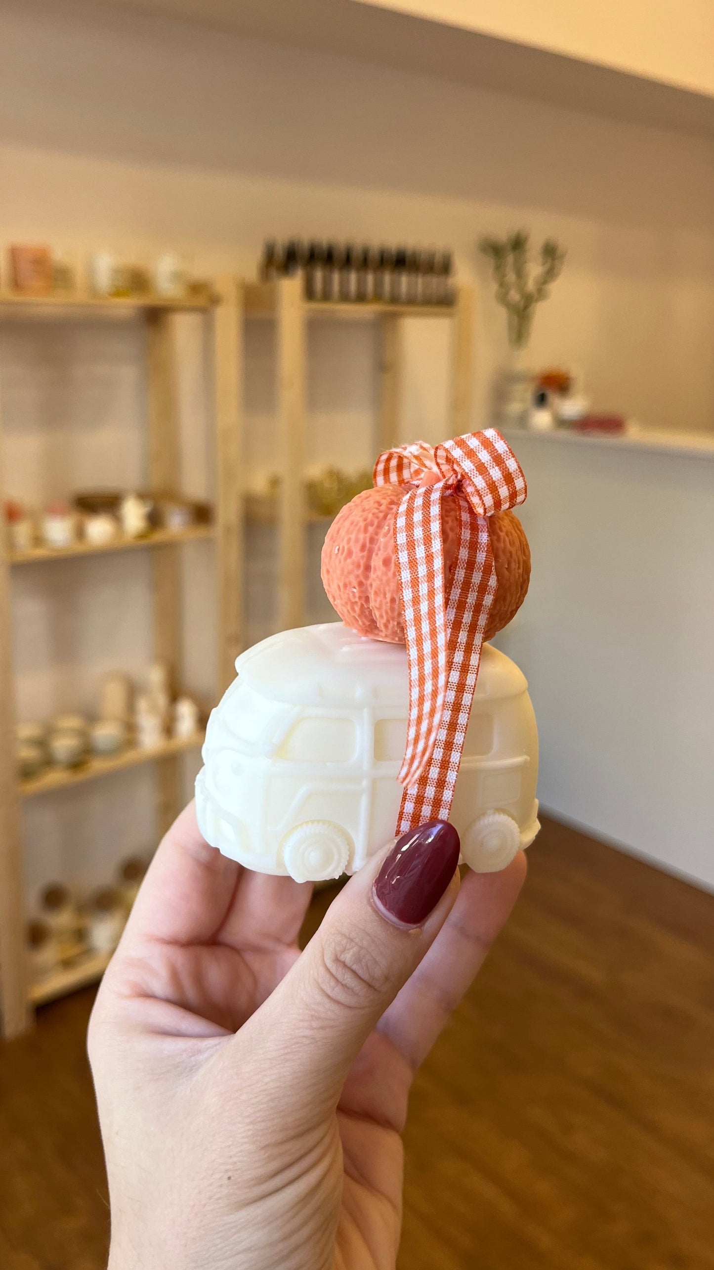 Little van with pumpkin