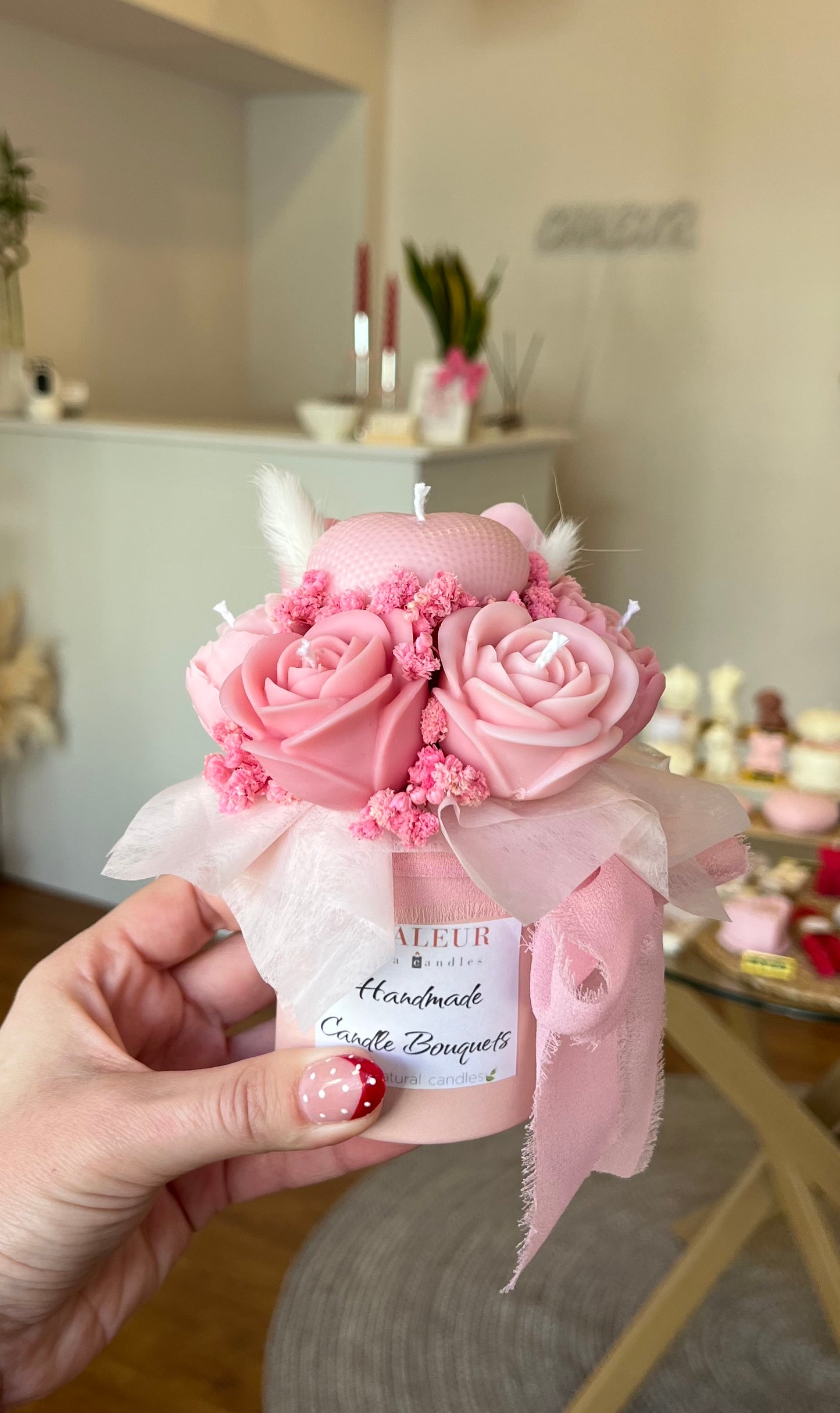 Valentine Small Candle Bouquet