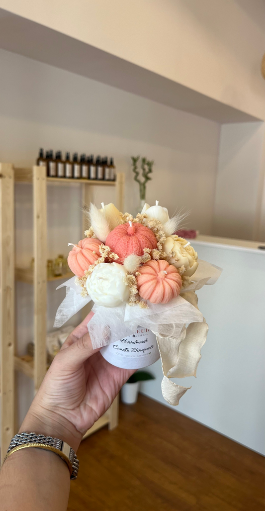 Pumpkin candle bouquet