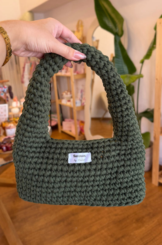 Green handmade bag