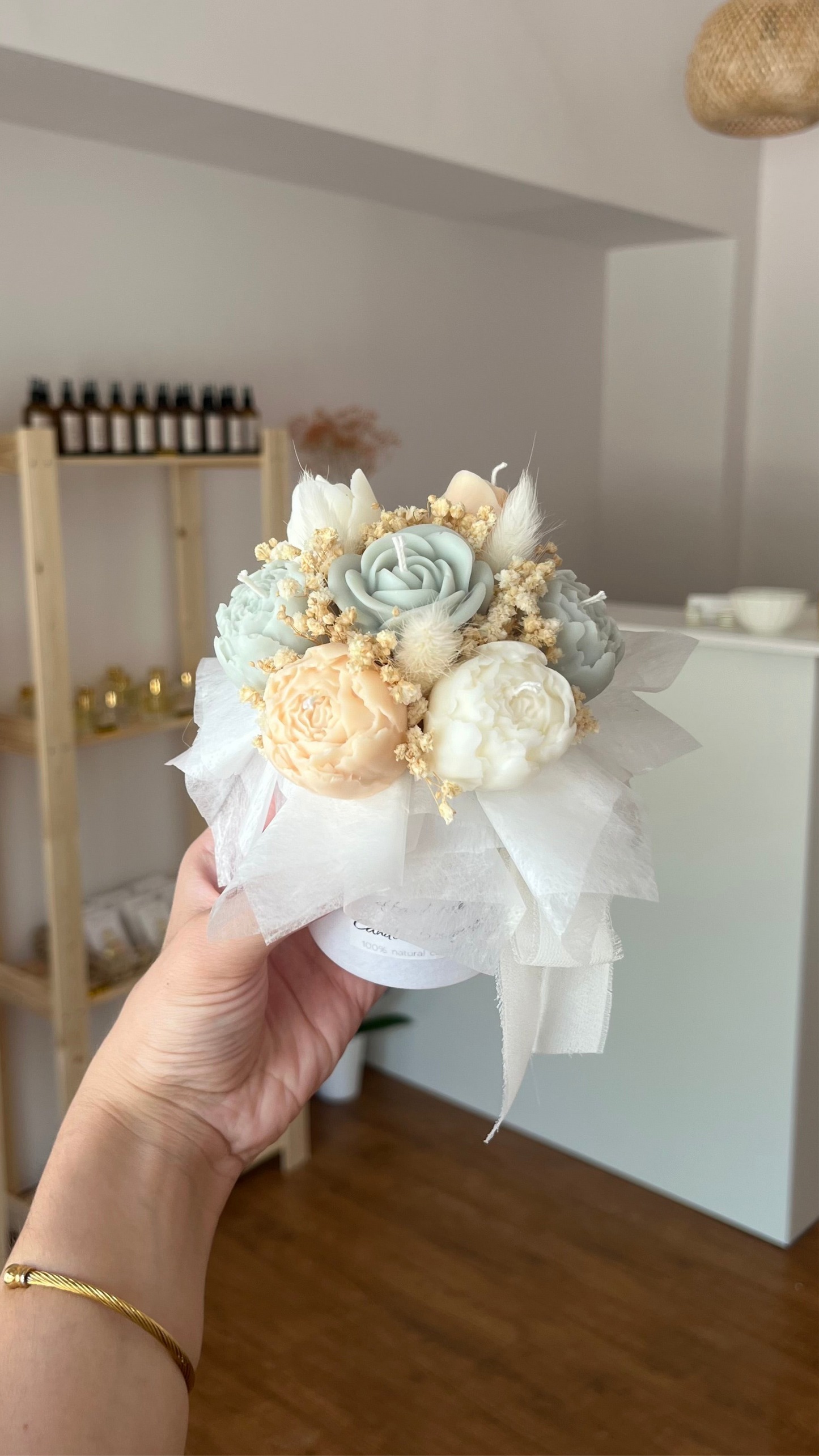 Mini candle bouquets