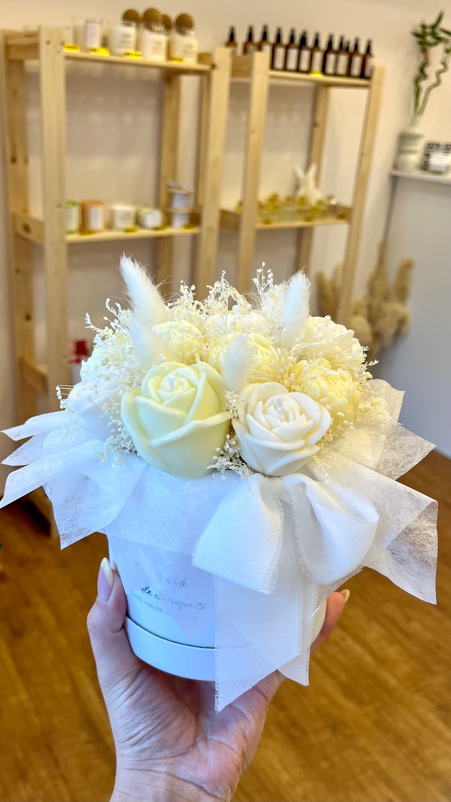 Spring candle bouquet