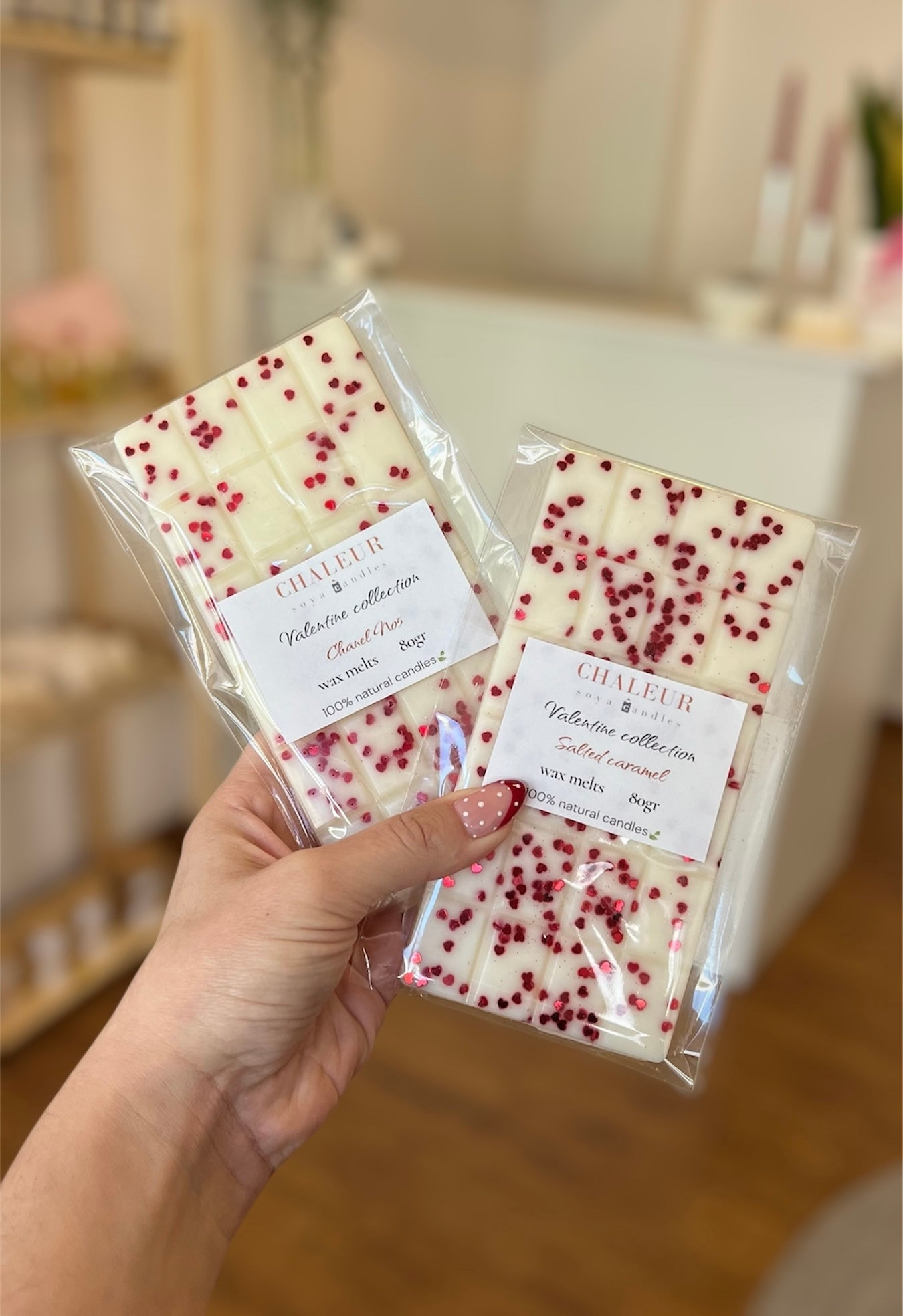 Valentine wax bars