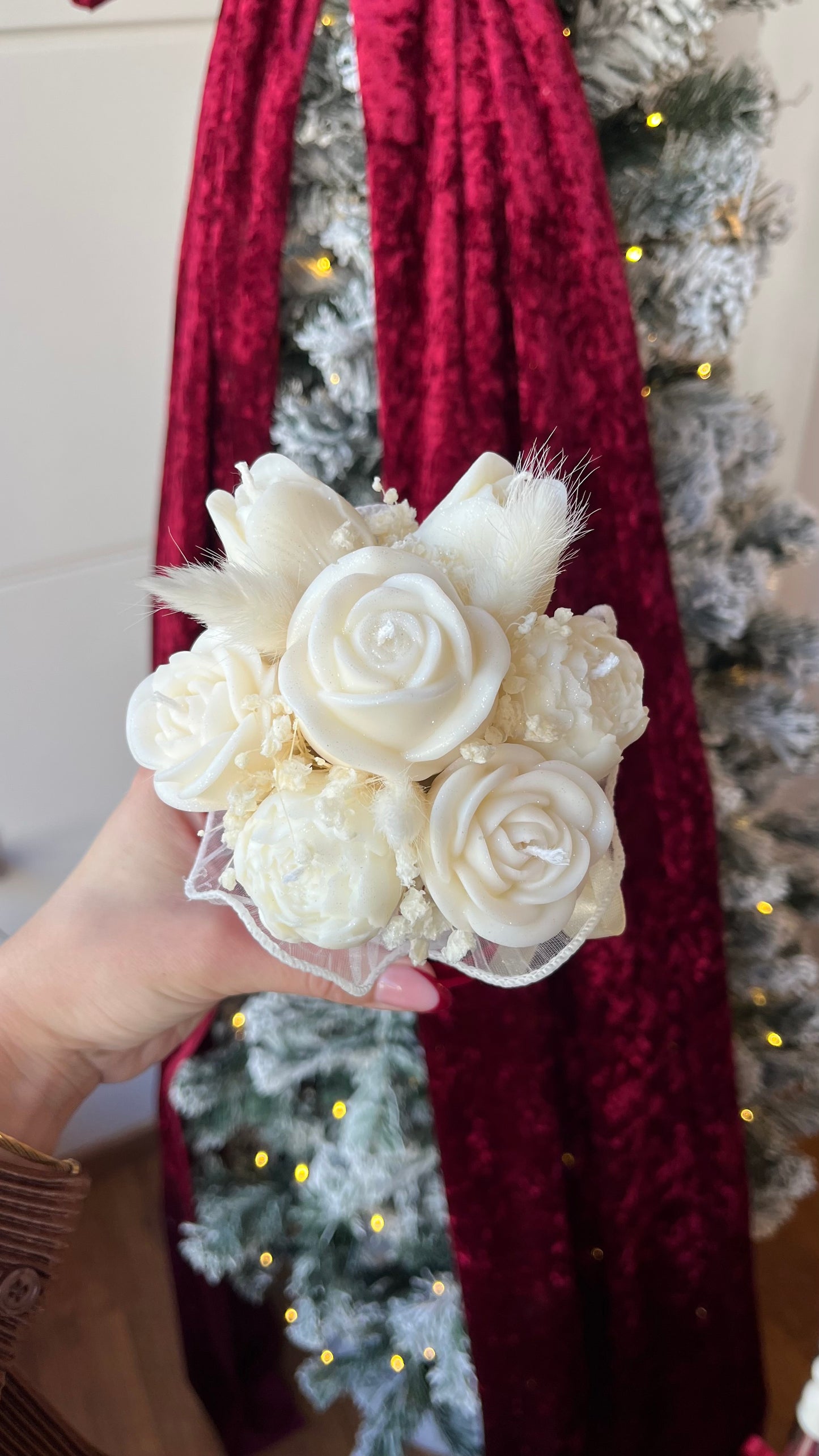 Red velvet candle bouquet