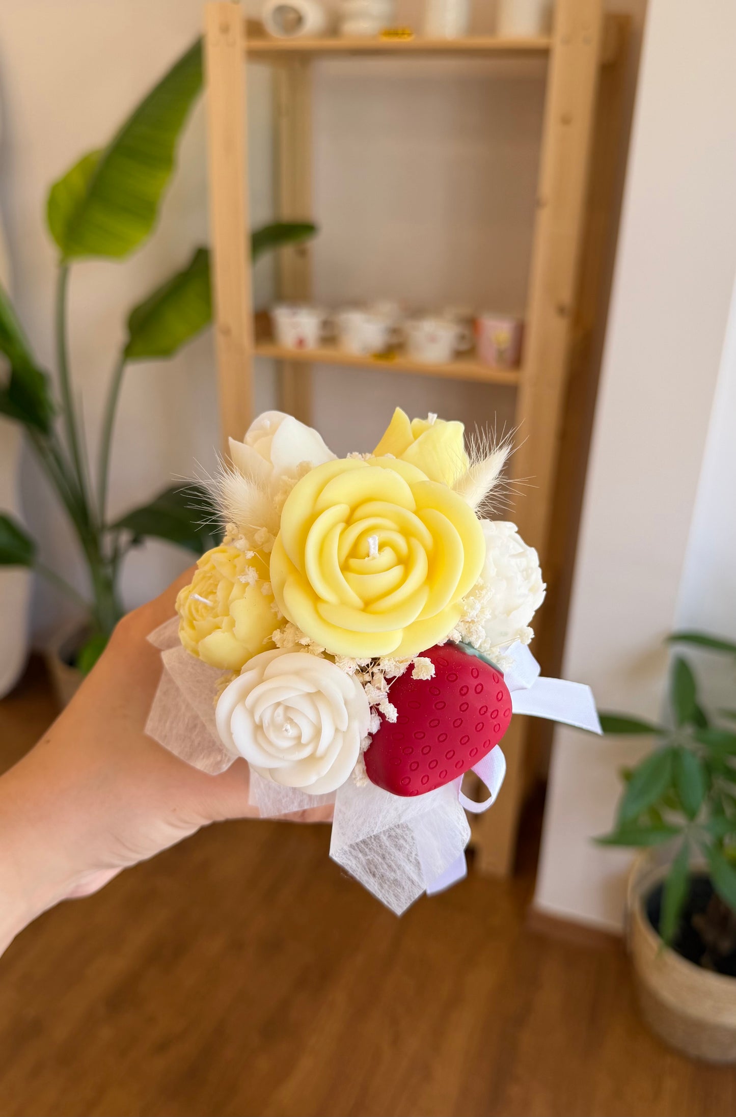 Strawberry candle bouquets