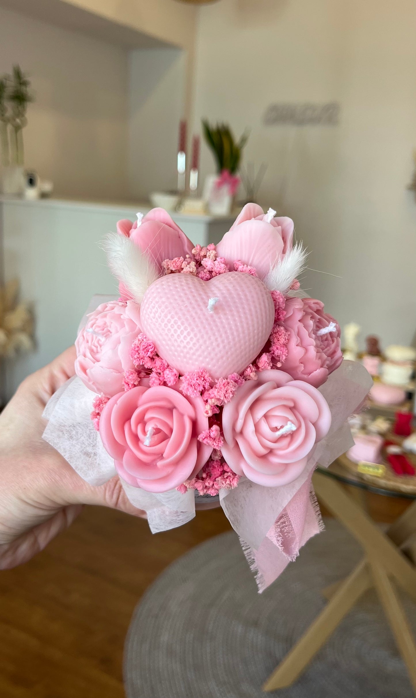 Valentine Small Candle Bouquet