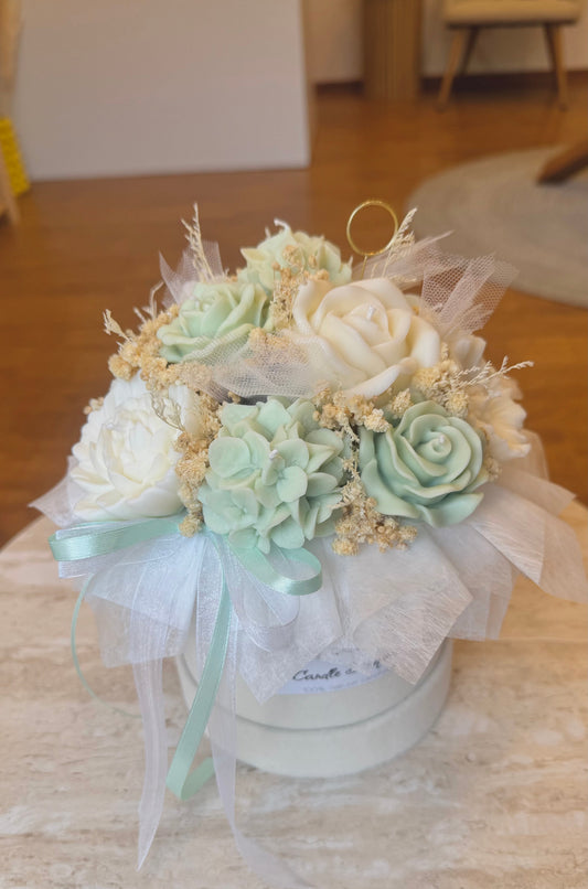 Pistachio candle bouquet