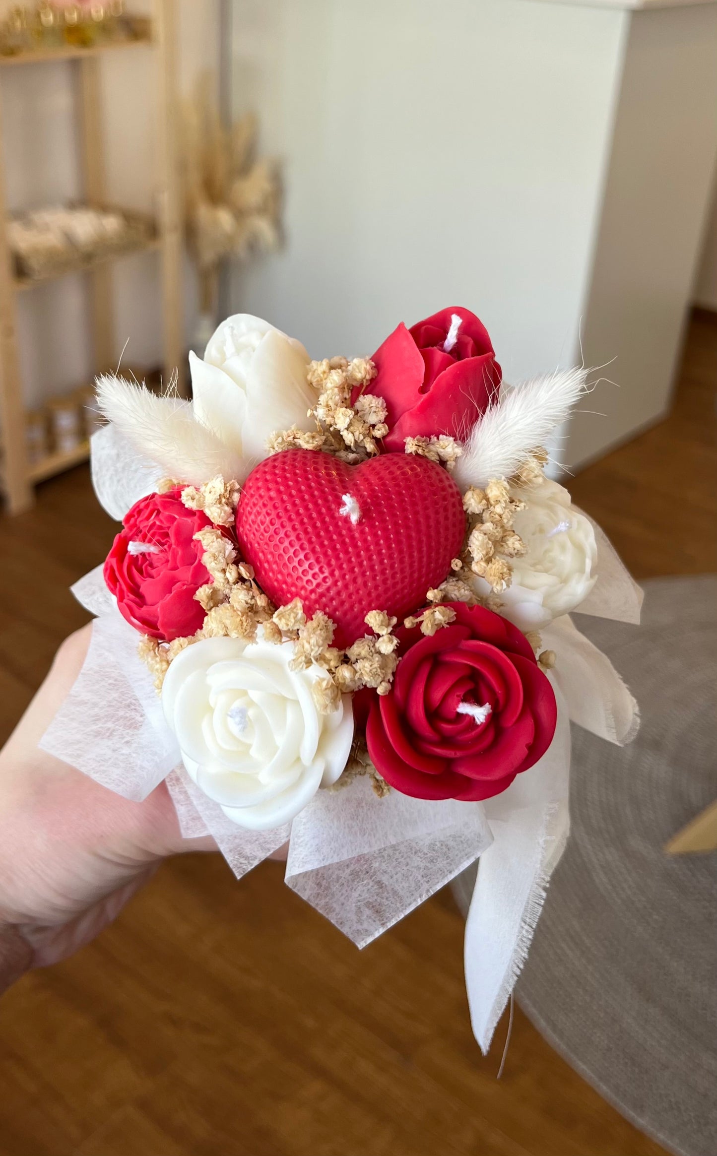 Velvet Valentine Candle Bouquet