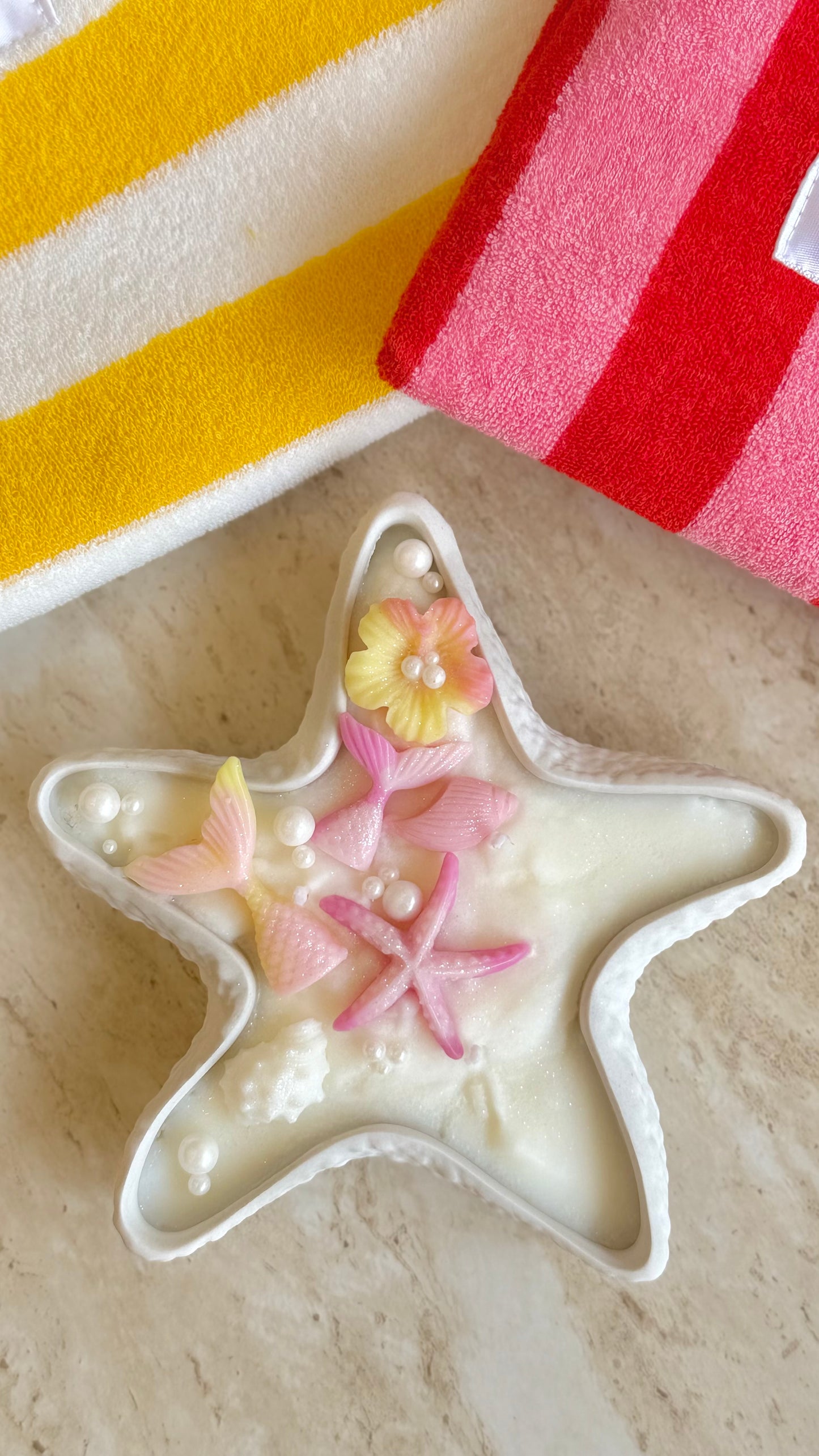Ceramic starfish candle