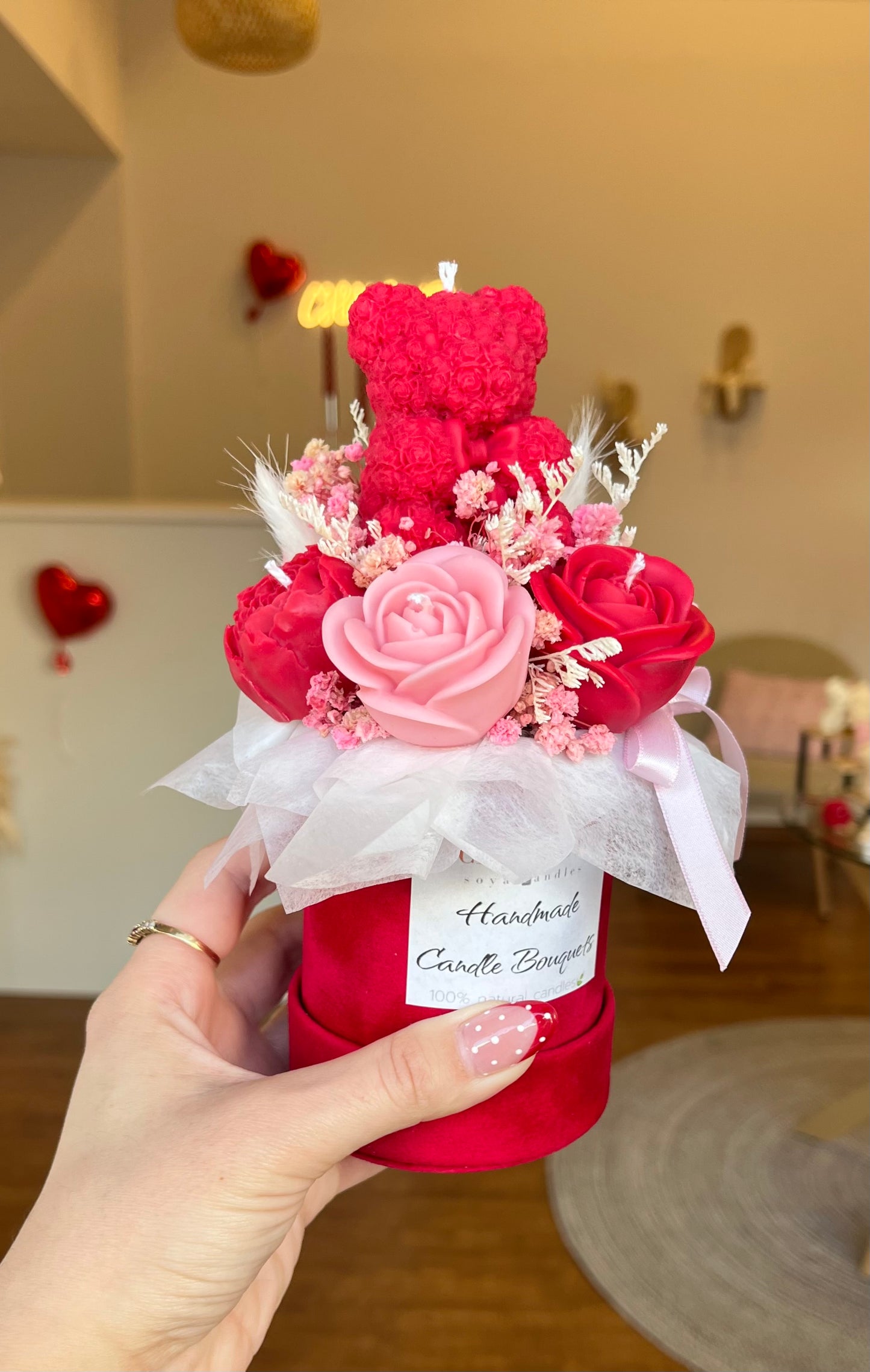 Velvet Bear Candle Bouquet